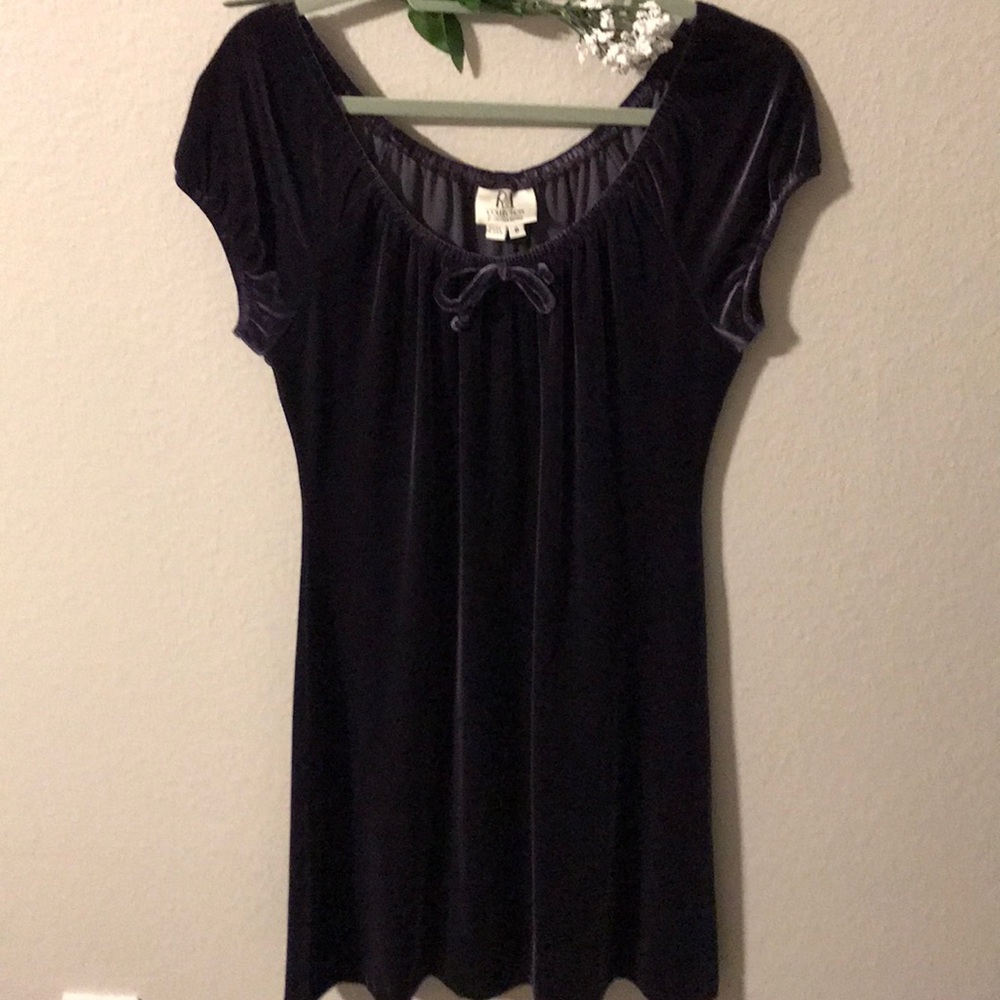 Purple Velvet Vintage Dress by Chelsea Rousso - Picture 3 of 4